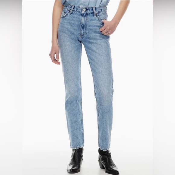 ARITZIA Denim Forum The Romy Mid Rise Straight Leg Jeans 30L NWT - Picture 2 of 12